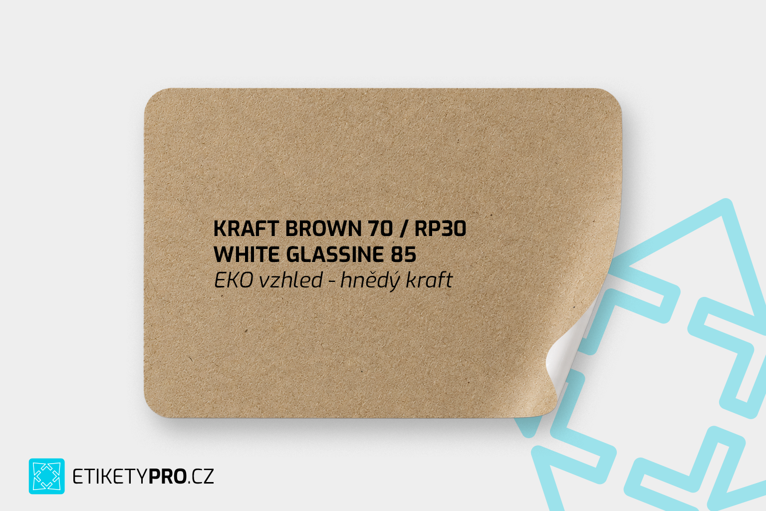 KRAFT BROWN 70 : RP30 : WHITE GLASSINE 85